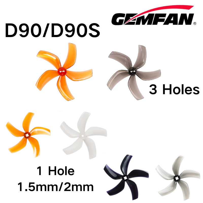 Fpv Drone Goggles - D90 5-Blatt-Propeller D90-5 Gemfan-Requisiten 1,5 mm/2